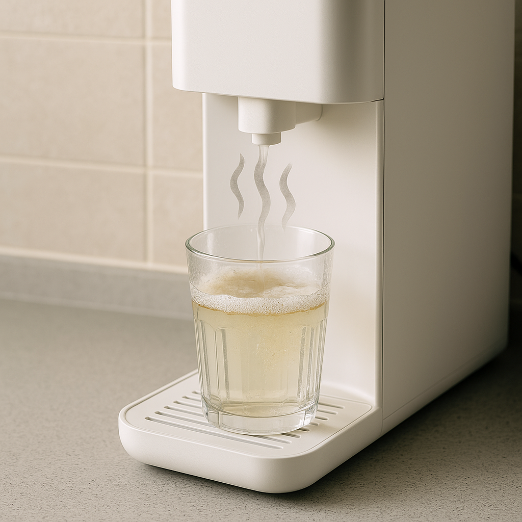 정수기 온수에서 냄새, 석회가 아니라 탱크가 원인일 수 있어요