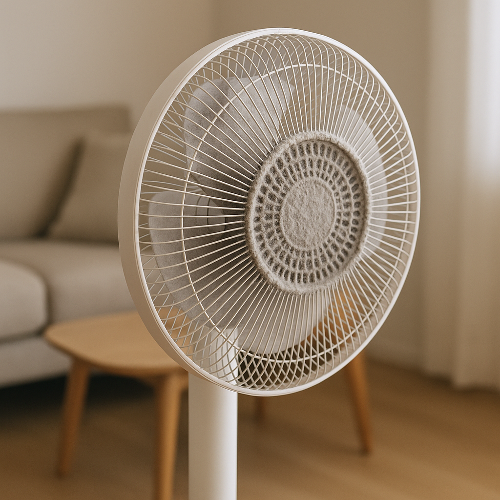 선풍기 바람이 약해졌다면: 날개가 아니라 흡입구 먼지