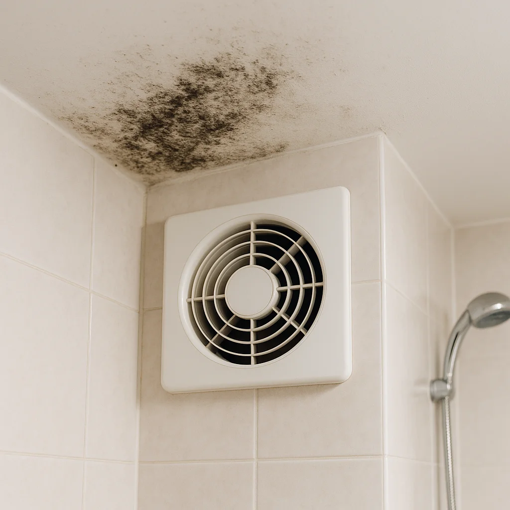 욕실 천장 곰팡이, 환풍기 켜도 소용없을 때 체크할 것
