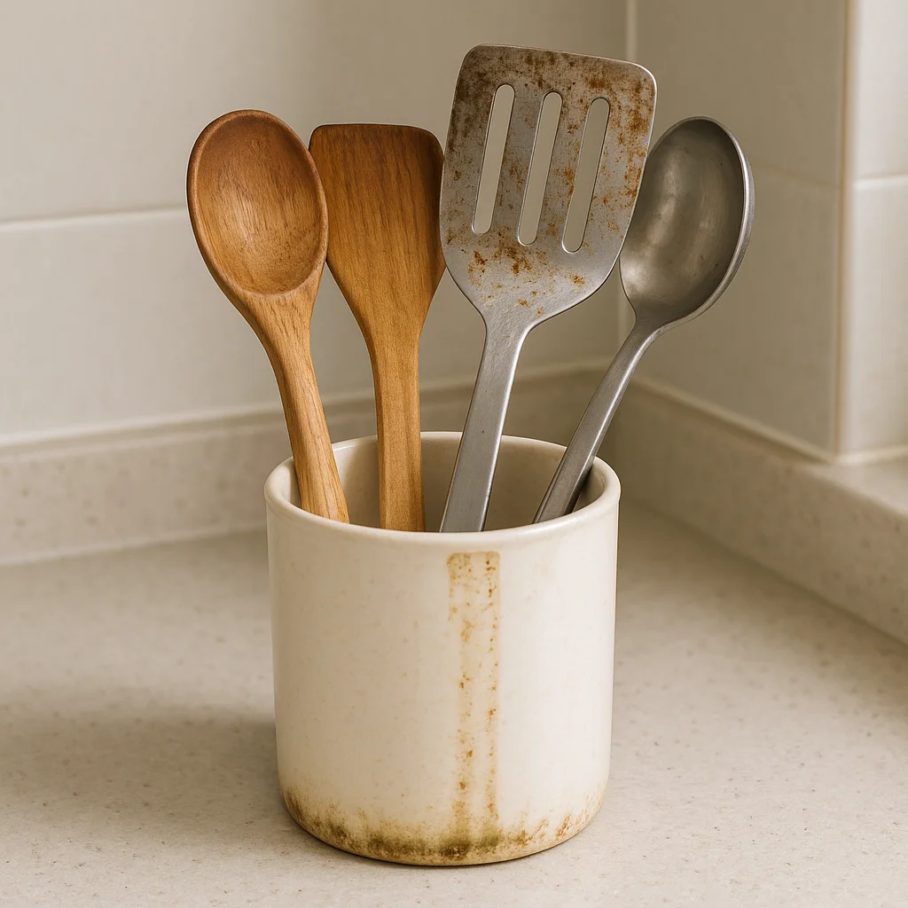 조리도구 “세로 수납”이 오히려 더 더러워지는 케이스