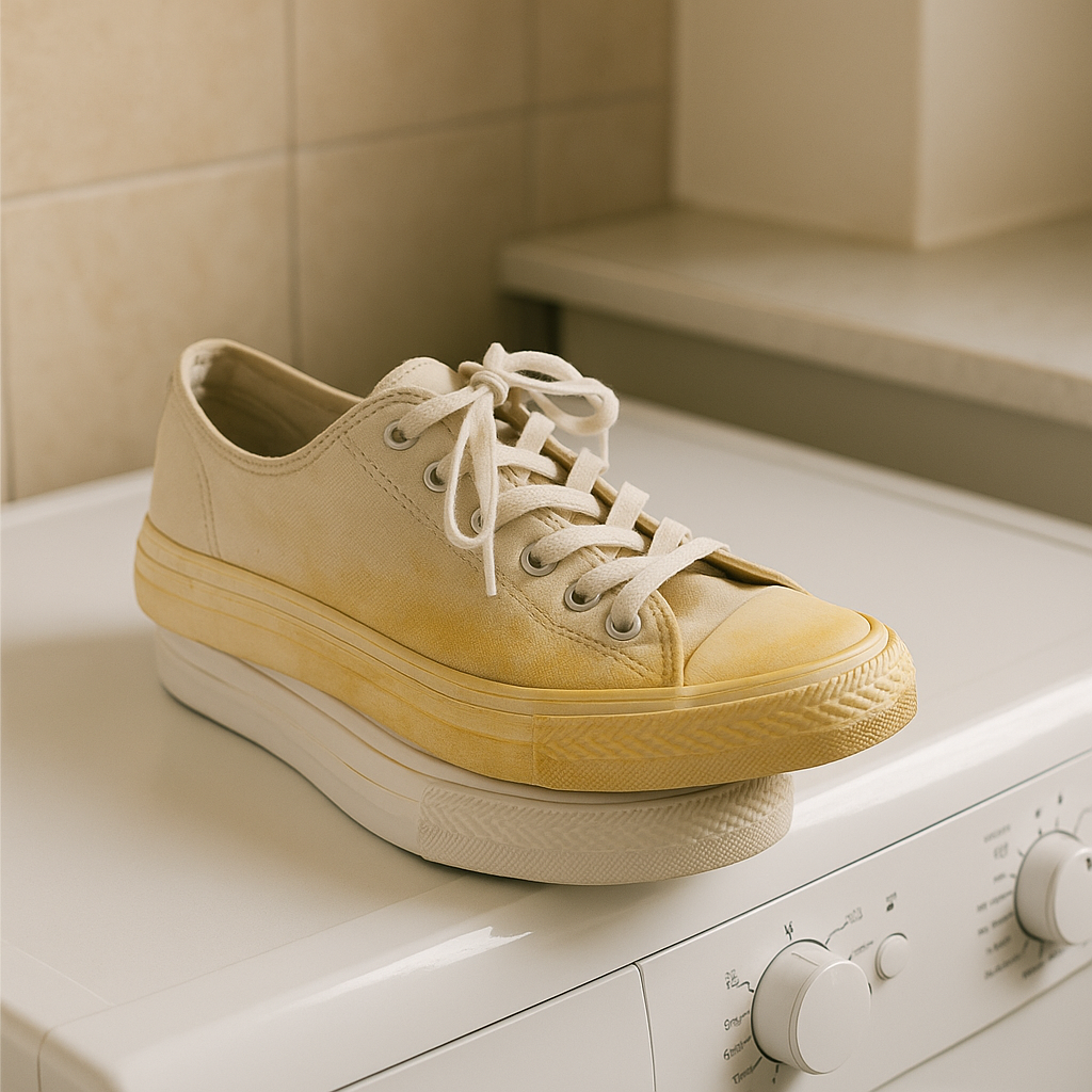 흰 운동화 빨았는데 노랗게 변했다면: 건조가 핵심입니다