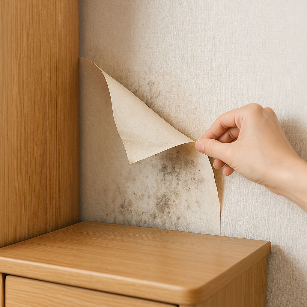 장롱 뒤 벽지 들뜸, 습기 신호를 놓치면 생기는 일