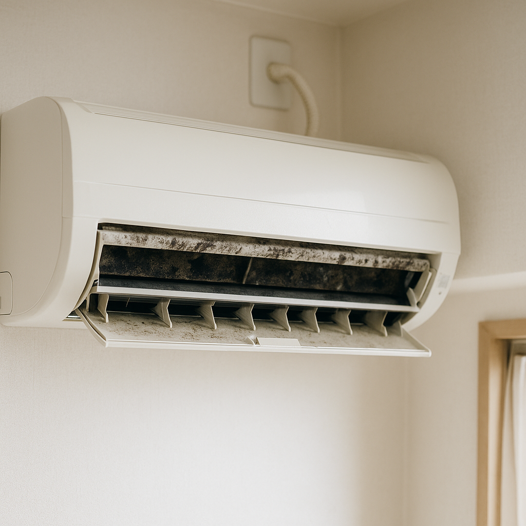 에어컨에서 나는 곰팡이 냄새, “켜기 전 5분”이 중요합니다