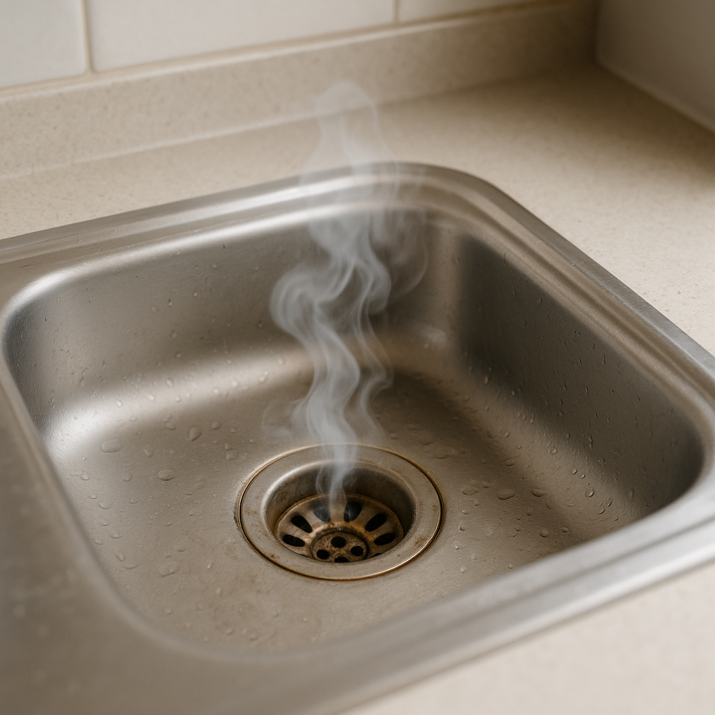싱크대 배수구 냄새, 뜨거운 물만 붓는 게 위험한 이유