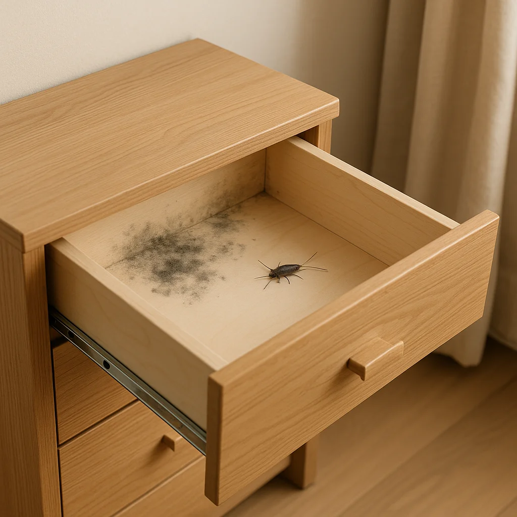 책장/서랍에서 나는 곰팡이 냄새 + 좀벌레, 같이 오는 이유